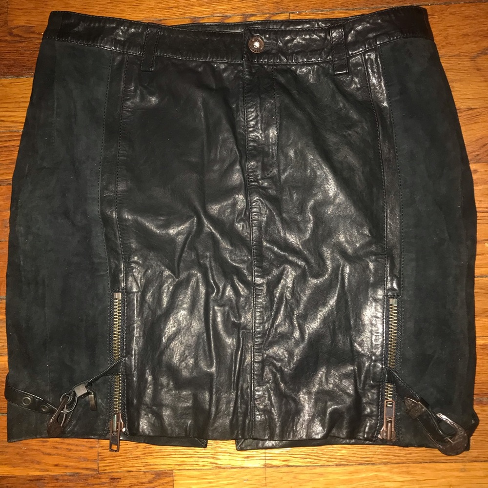 Diesel Leather Mini Skirt